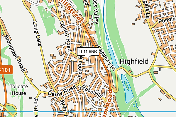 LL11 6NR map - OS VectorMap District (Ordnance Survey) LL11 6NR map - OS VectorMap District (Ordnance Survey)