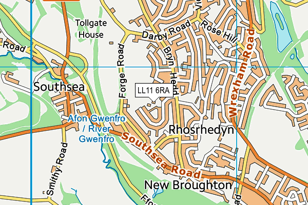 LL11 6RA map - OS VectorMap District (Ordnance Survey) LL11 6RA map - OS VectorMap District (Ordnance Survey)