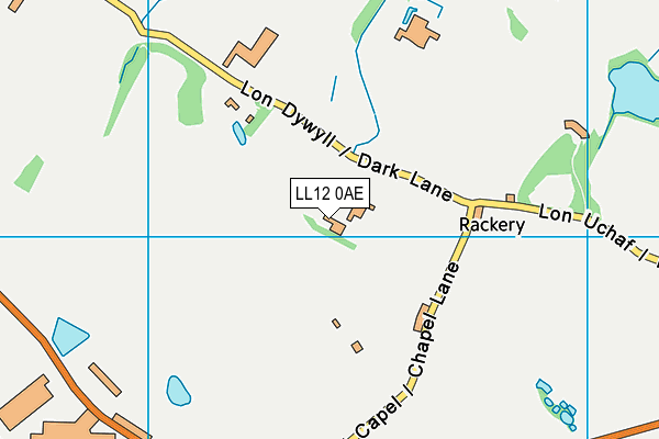 LL12 0AE map - OS VectorMap District (Ordnance Survey) LL12 0AE map - OS VectorMap District (Ordnance Survey)