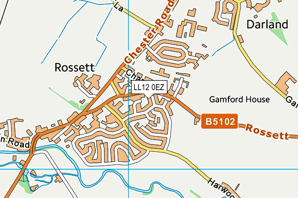 LL12 0EZ map - OS VectorMap District (Ordnance Survey) LL12 0EZ map - OS VectorMap District (Ordnance Survey)