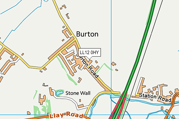 LL12 0HY map - OS VectorMap District (Ordnance Survey) LL12 0HY map - OS VectorMap District (Ordnance Survey)