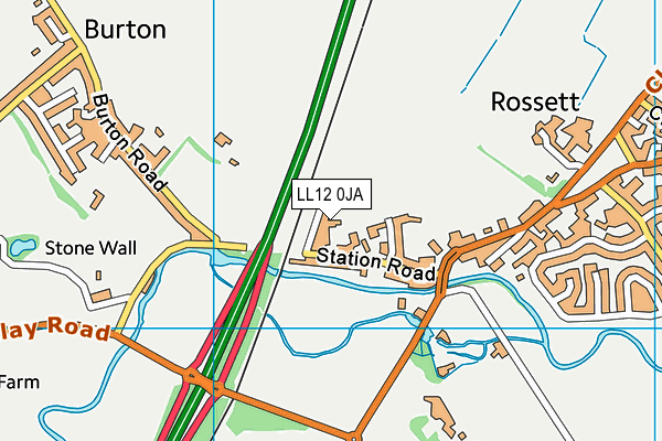 LL12 0JA map - OS VectorMap District (Ordnance Survey) LL12 0JA map - OS VectorMap District (Ordnance Survey)