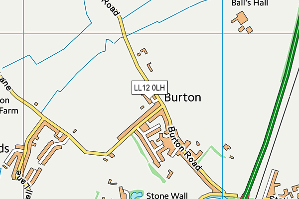LL12 0LH map - OS VectorMap District (Ordnance Survey) LL12 0LH map - OS VectorMap District (Ordnance Survey)