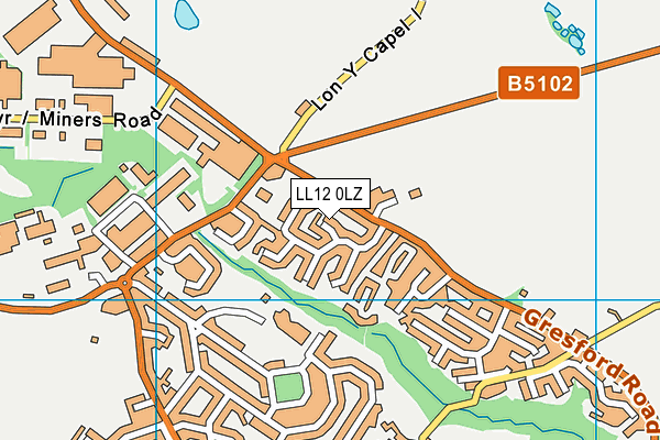 LL12 0LZ map - OS VectorMap District (Ordnance Survey) LL12 0LZ map - OS VectorMap District (Ordnance Survey)