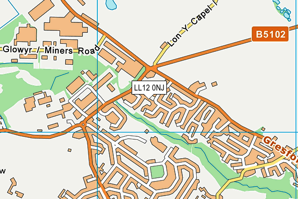 LL12 0NJ map - OS VectorMap District (Ordnance Survey) LL12 0NJ map - OS VectorMap District (Ordnance Survey)