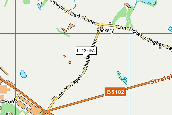 LL12 0PA map - OS VectorMap District (Ordnance Survey) LL12 0PA map - OS VectorMap District (Ordnance Survey)