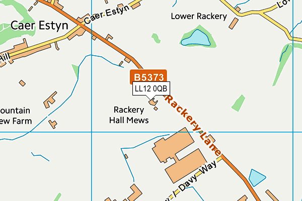 LL12 0QB map - OS VectorMap District (Ordnance Survey) LL12 0QB map - OS VectorMap District (Ordnance Survey)