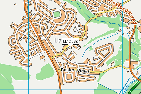 LL12 0SZ map - OS VectorMap District (Ordnance Survey) LL12 0SZ map - OS VectorMap District (Ordnance Survey)