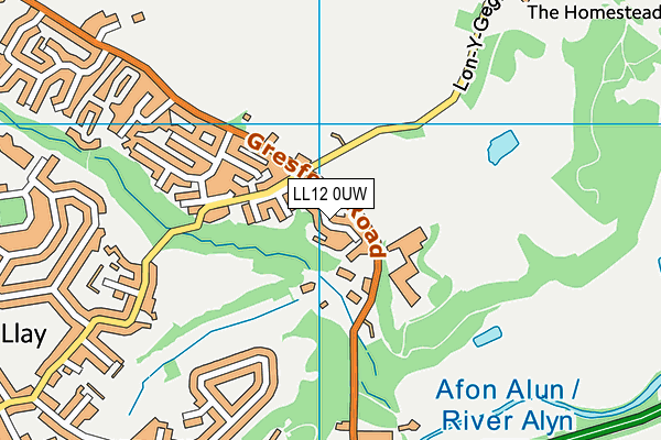 LL12 0UW map - OS VectorMap District (Ordnance Survey) LL12 0UW map - OS VectorMap District (Ordnance Survey)