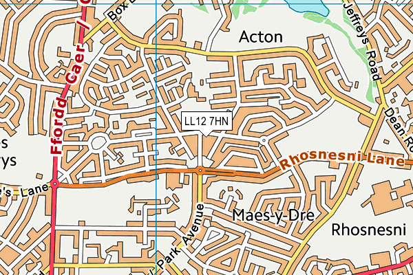 LL12 7HN map - OS VectorMap District (Ordnance Survey) LL12 7HN map - OS VectorMap District (Ordnance Survey)