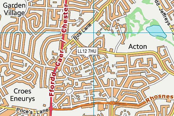 LL12 7HU map - OS VectorMap District (Ordnance Survey) LL12 7HU map - OS VectorMap District (Ordnance Survey)