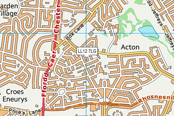 LL12 7LG map - OS VectorMap District (Ordnance Survey) LL12 7LG map - OS VectorMap District (Ordnance Survey)