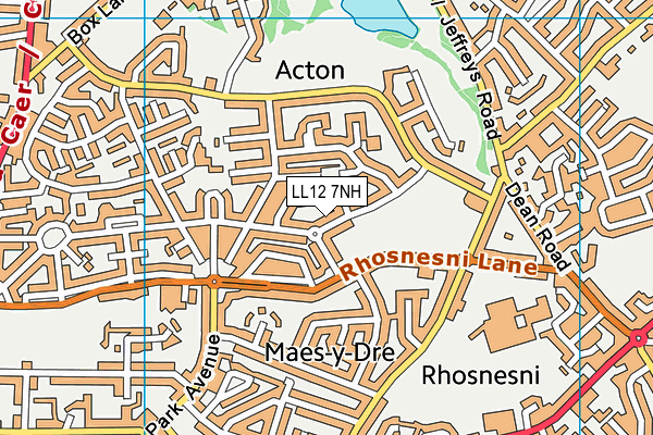 LL12 7NH map - OS VectorMap District (Ordnance Survey) LL12 7NH map - OS VectorMap District (Ordnance Survey)