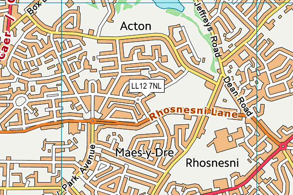 LL12 7NL map - OS VectorMap District (Ordnance Survey) LL12 7NL map - OS VectorMap District (Ordnance Survey)