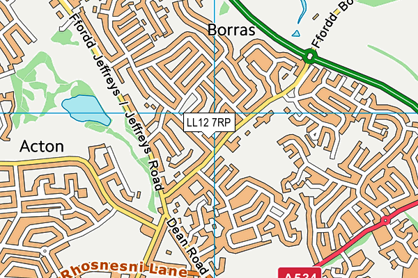 LL12 7RP map - OS VectorMap District (Ordnance Survey) LL12 7RP map - OS VectorMap District (Ordnance Survey)