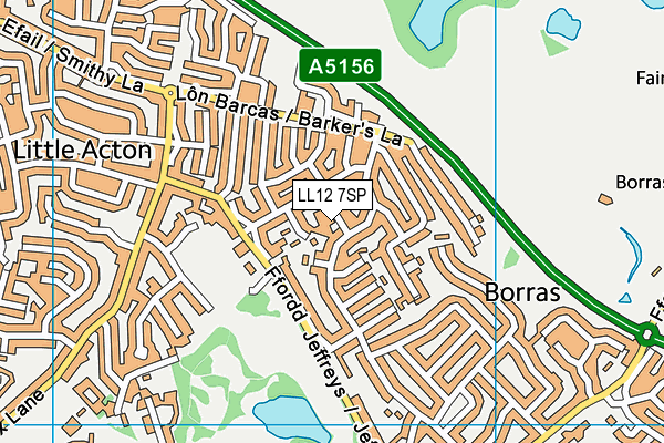 LL12 7SP map - OS VectorMap District (Ordnance Survey) LL12 7SP map - OS VectorMap District (Ordnance Survey)