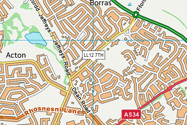 LL12 7TH map - OS VectorMap District (Ordnance Survey)