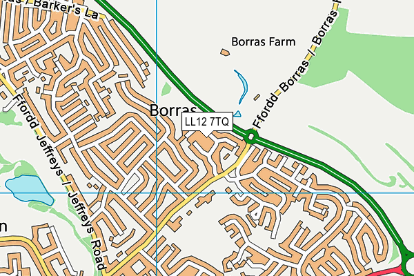 LL12 7TQ map - OS VectorMap District (Ordnance Survey)