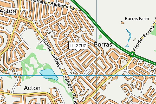 LL12 7UG map - OS VectorMap District (Ordnance Survey) LL12 7UG map - OS VectorMap District (Ordnance Survey)