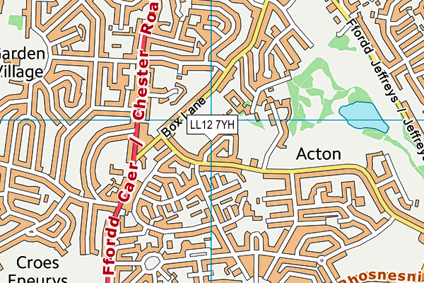 LL12 7YH map - OS VectorMap District (Ordnance Survey) LL12 7YH map - OS VectorMap District (Ordnance Survey)