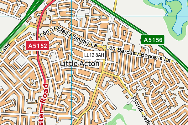 LL12 8AH map - OS VectorMap District (Ordnance Survey)