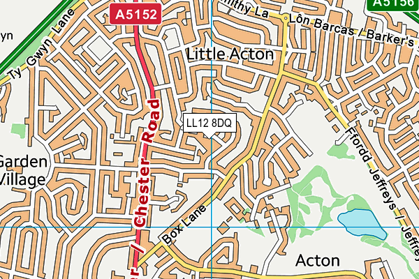 LL12 8DQ map - OS VectorMap District (Ordnance Survey) LL12 8DQ map - OS VectorMap District (Ordnance Survey)