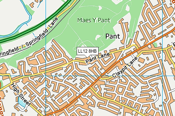 LL12 8HB map - OS VectorMap District (Ordnance Survey)