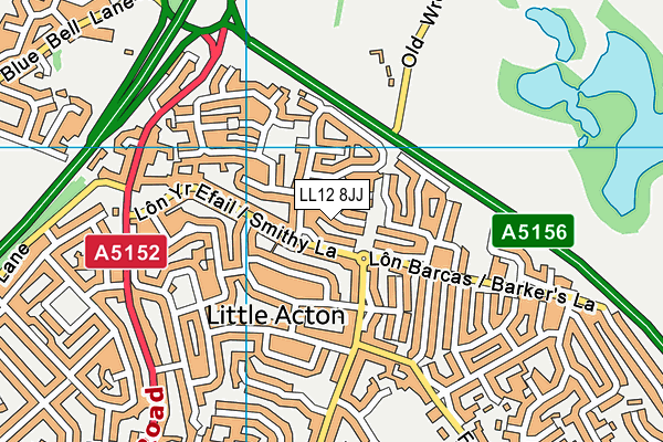 LL12 8JJ map - OS VectorMap District (Ordnance Survey)