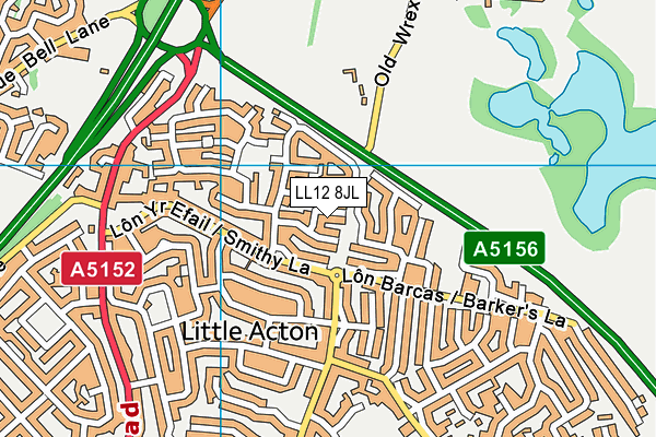 LL12 8JL map - OS VectorMap District (Ordnance Survey) LL12 8JL map - OS VectorMap District (Ordnance Survey)