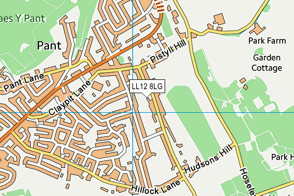 LL12 8LG map - OS VectorMap District (Ordnance Survey)