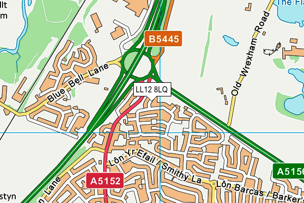 LL12 8LQ map - OS VectorMap District (Ordnance Survey) LL12 8LQ map - OS VectorMap District (Ordnance Survey)