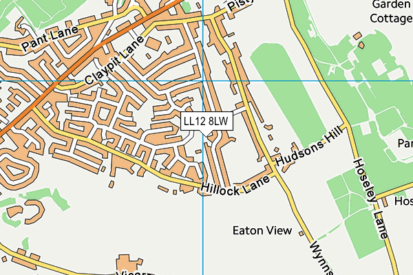 LL12 8LW map - OS VectorMap District (Ordnance Survey) LL12 8LW map - OS VectorMap District (Ordnance Survey)