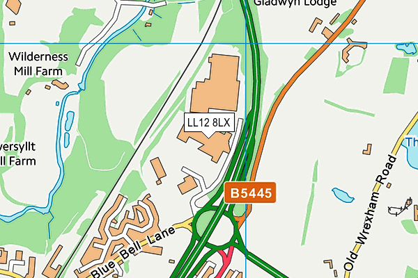 LL12 8LX map - OS VectorMap District (Ordnance Survey) LL12 8LX map - OS VectorMap District (Ordnance Survey)