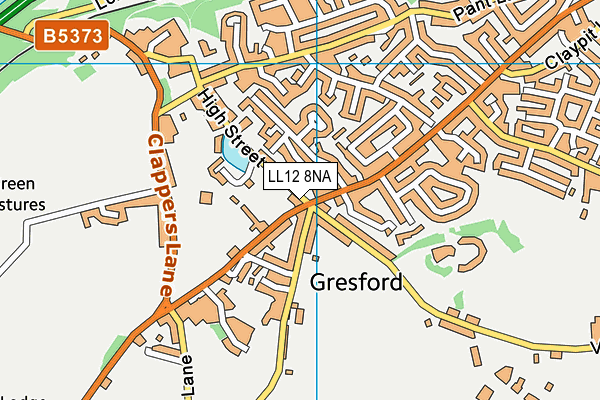 LL12 8NA map - OS VectorMap District (Ordnance Survey) LL12 8NA map - OS VectorMap District (Ordnance Survey)