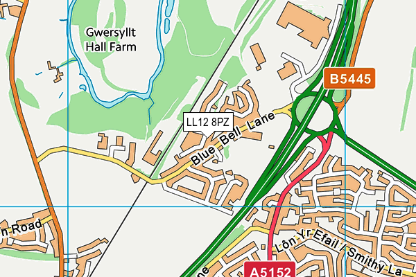 LL12 8PZ map - OS VectorMap District (Ordnance Survey) LL12 8PZ map - OS VectorMap District (Ordnance Survey)