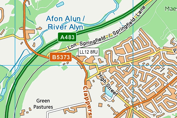 LL12 8RJ map - OS VectorMap District (Ordnance Survey)