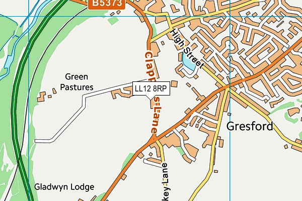 LL12 8RP map - OS VectorMap District (Ordnance Survey) LL12 8RP map - OS VectorMap District (Ordnance Survey)