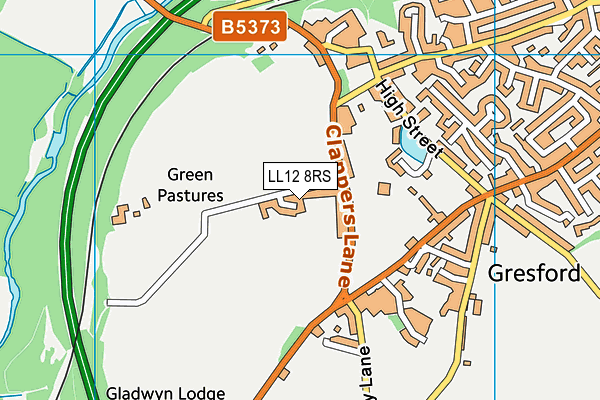 LL12 8RS map - OS VectorMap District (Ordnance Survey) LL12 8RS map - OS VectorMap District (Ordnance Survey)