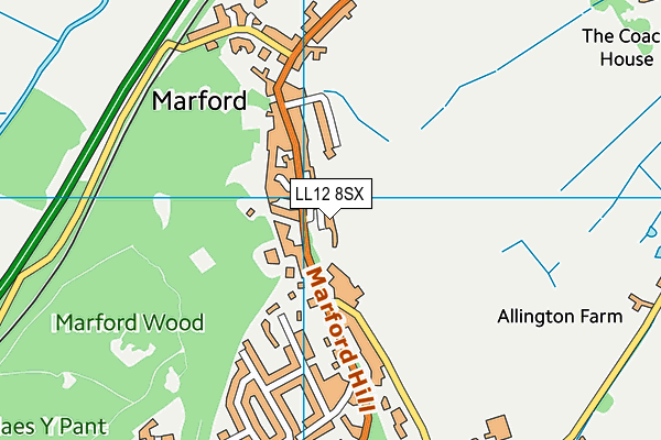 LL12 8SX map - OS VectorMap District (Ordnance Survey) LL12 8SX map - OS VectorMap District (Ordnance Survey)