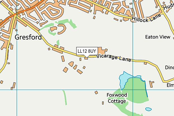 LL12 8UY map - OS VectorMap District (Ordnance Survey) LL12 8UY map - OS VectorMap District (Ordnance Survey)