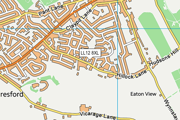 LL12 8XL map - OS VectorMap District (Ordnance Survey) LL12 8XL map - OS VectorMap District (Ordnance Survey)