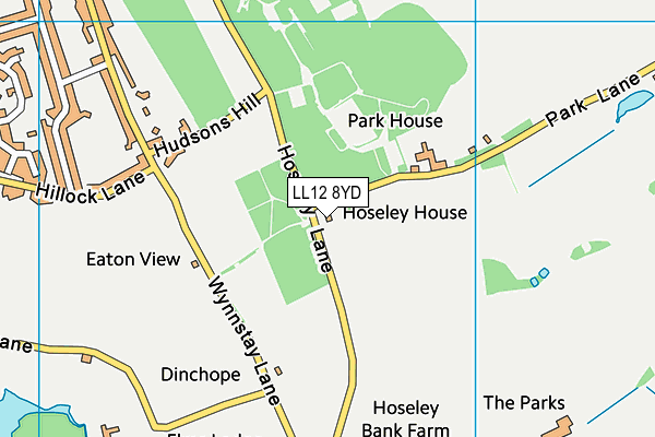 LL12 8YD map - OS VectorMap District (Ordnance Survey) LL12 8YD map - OS VectorMap District (Ordnance Survey)