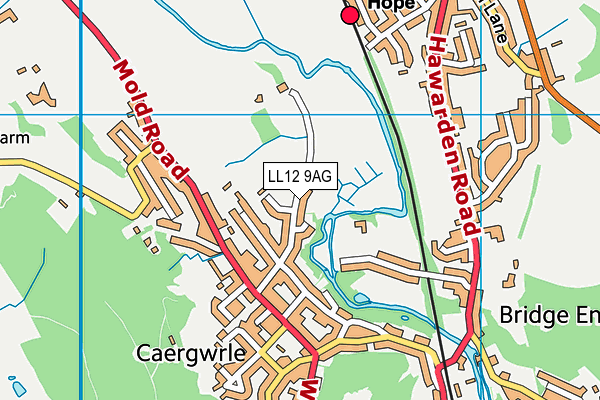 LL12 9AG map - OS VectorMap District (Ordnance Survey) LL12 9AG map - OS VectorMap District (Ordnance Survey)