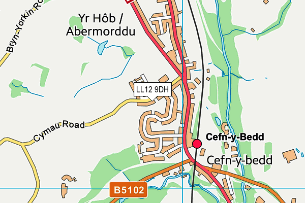 LL12 9DH map - OS VectorMap District (Ordnance Survey) LL12 9DH map - OS VectorMap District (Ordnance Survey)