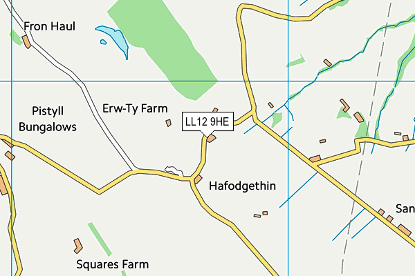 LL12 9HE map - OS VectorMap District (Ordnance Survey) LL12 9HE map - OS VectorMap District (Ordnance Survey)