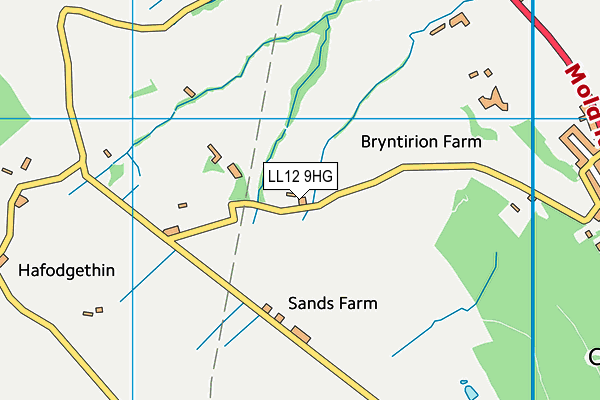 LL12 9HG map - OS VectorMap District (Ordnance Survey) LL12 9HG map - OS VectorMap District (Ordnance Survey)