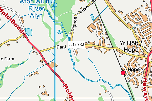 LL12 9RJ map - OS VectorMap District (Ordnance Survey)