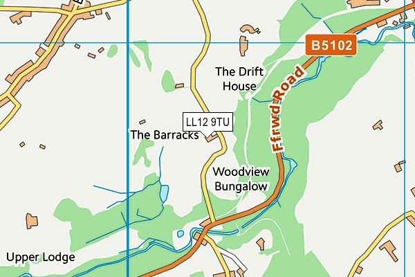 LL12 9TU map - OS VectorMap District (Ordnance Survey) LL12 9TU map - OS VectorMap District (Ordnance Survey)