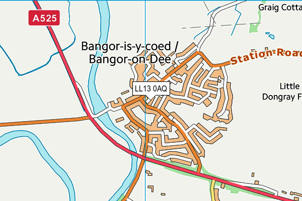 LL13 0AQ map - OS VectorMap District (Ordnance Survey) LL13 0AQ map - OS VectorMap District (Ordnance Survey)