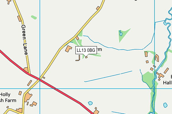 LL13 0BG map - OS VectorMap District (Ordnance Survey) LL13 0BG map - OS VectorMap District (Ordnance Survey)